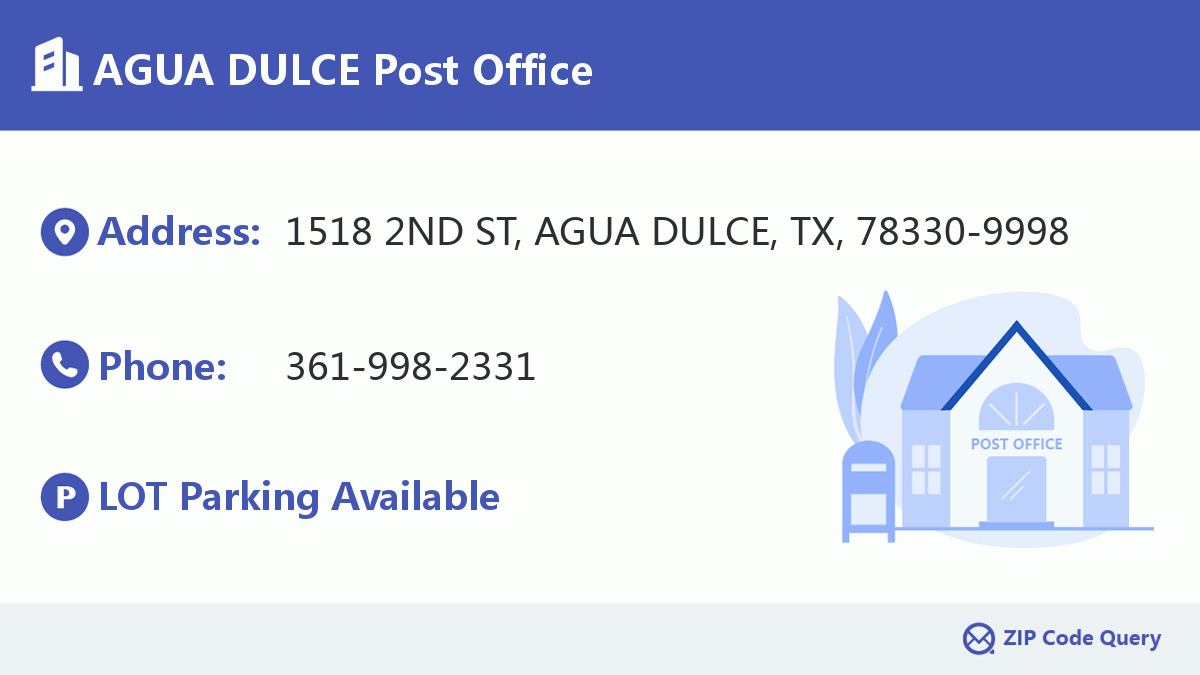 Post Office:AGUA DULCE