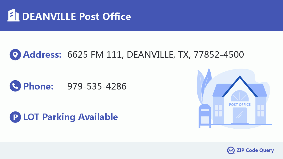 Post Office:DEANVILLE
