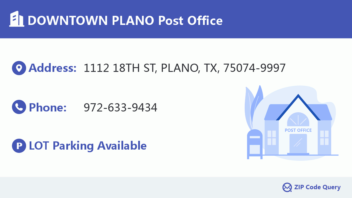 Post Office:DOWNTOWN PLANO