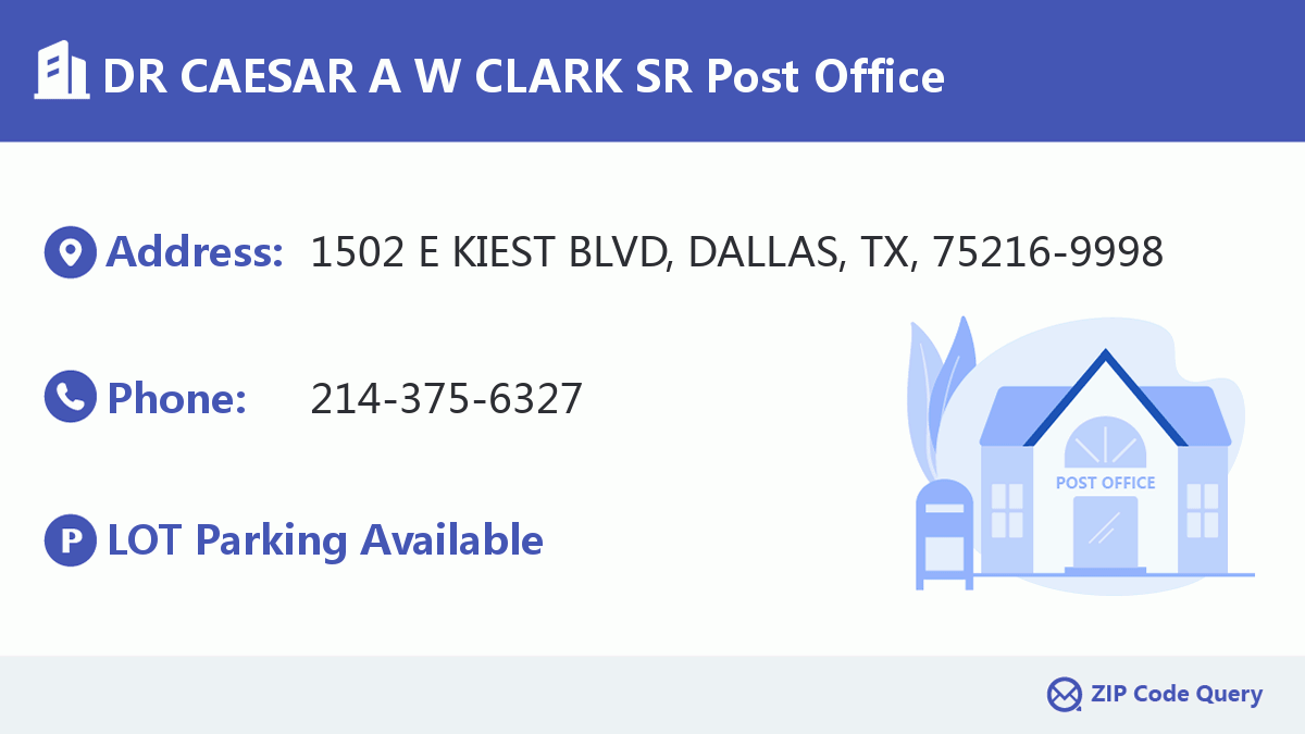 Post Office:DR CAESAR A W CLARK SR