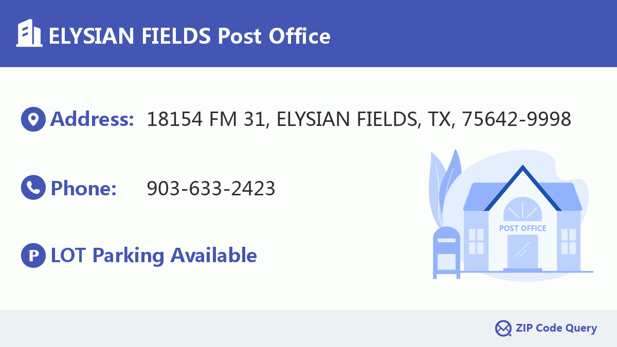 Post Office:ELYSIAN FIELDS