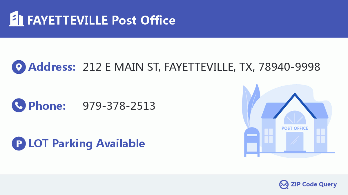 Post Office:FAYETTEVILLE
