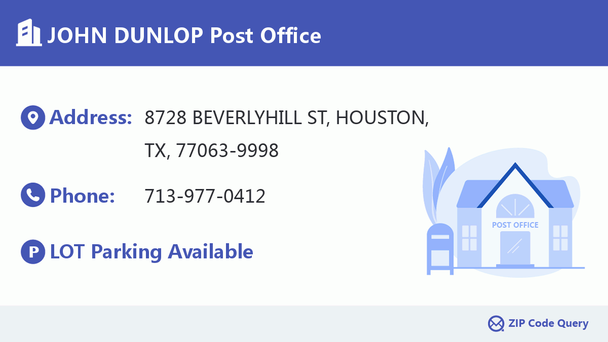 Post Office:JOHN DUNLOP