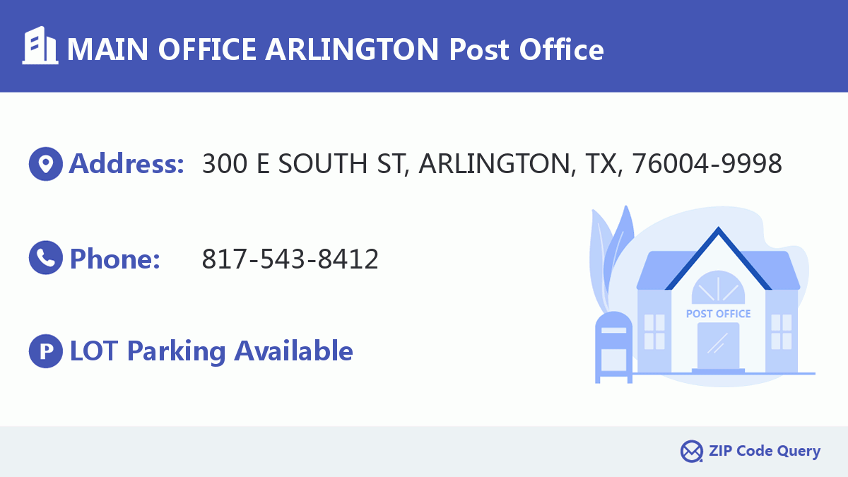 Post Office:MAIN OFFICE ARLINGTON