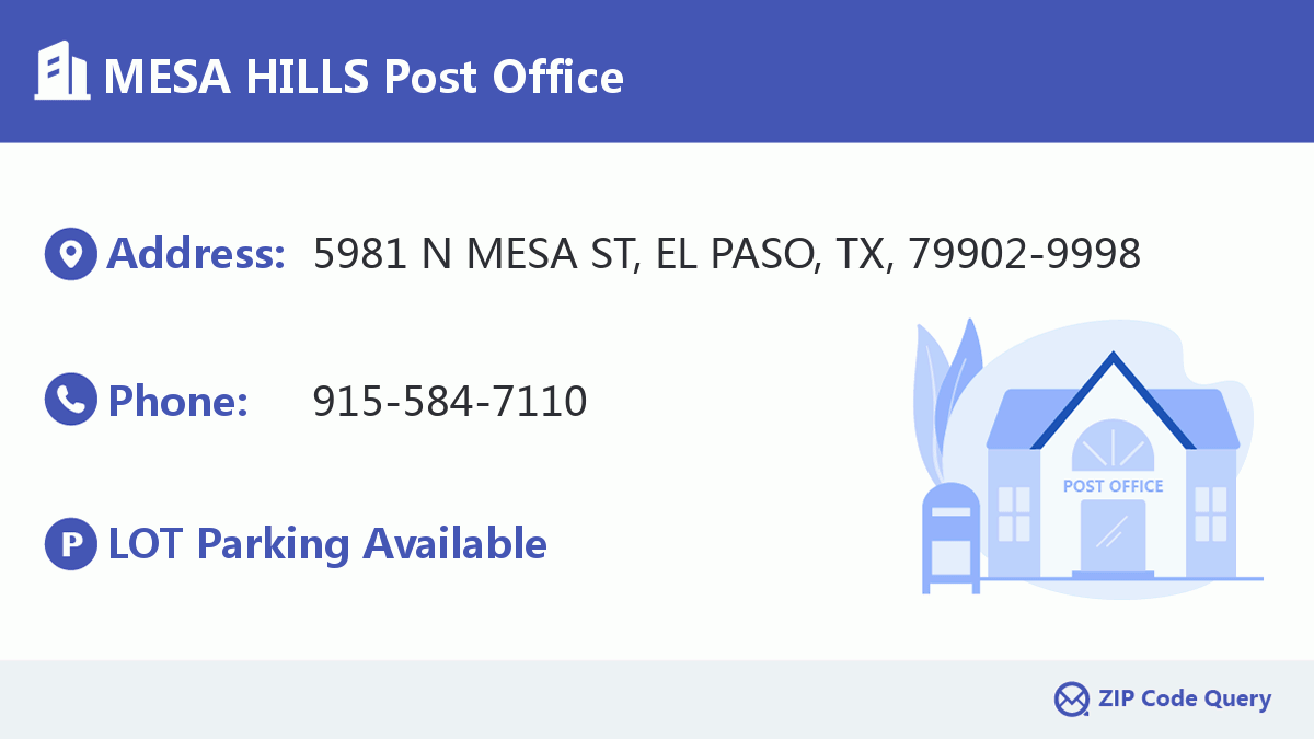 Post Office:MESA HILLS