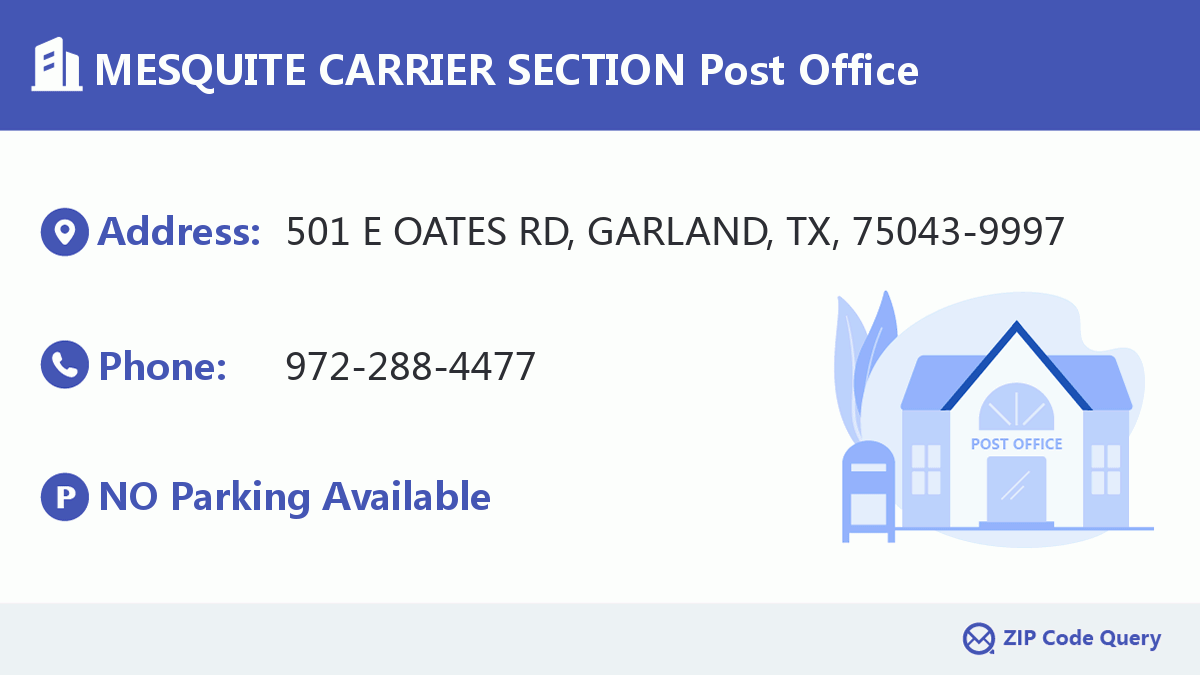 Post Office:MESQUITE CARRIER SECTION