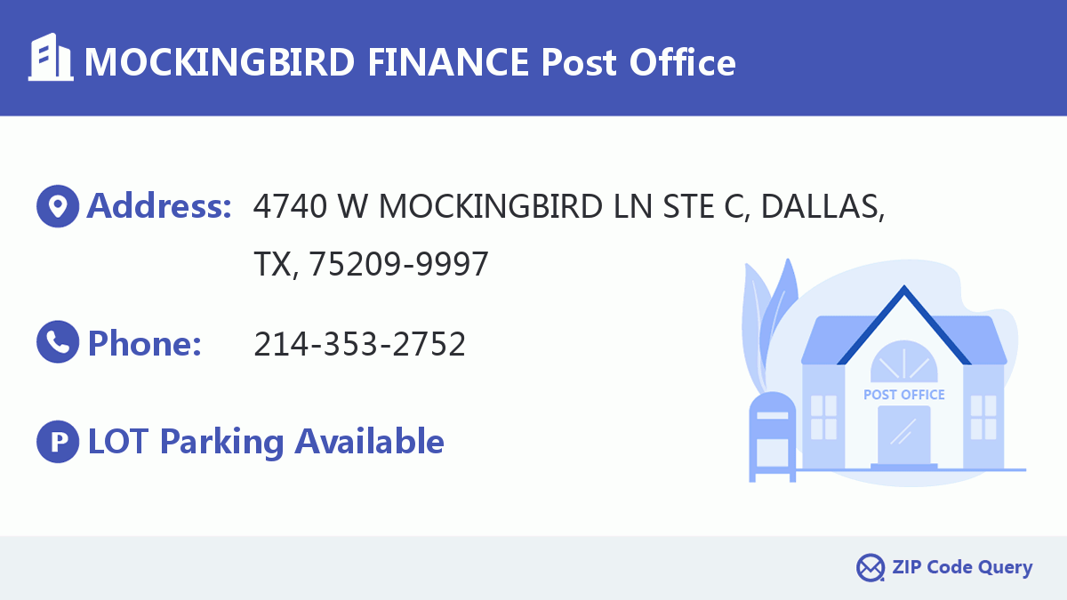 Post Office:MOCKINGBIRD FINANCE