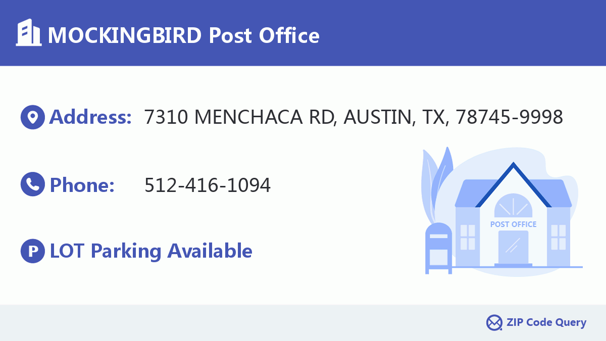 Post Office:MOCKINGBIRD