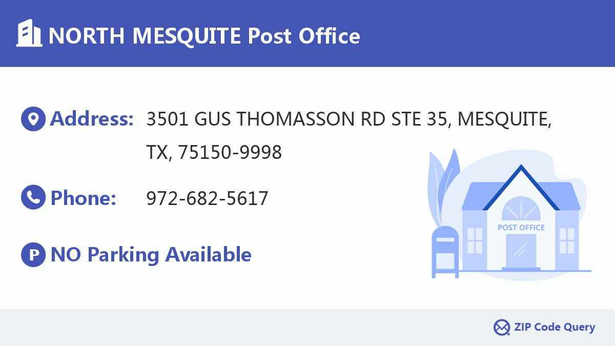 Post Office:NORTH MESQUITE