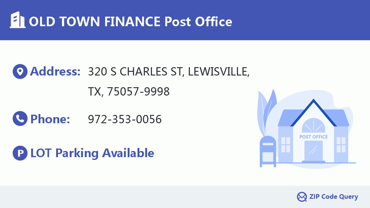 Post Office:OLD TOWN FINANCE