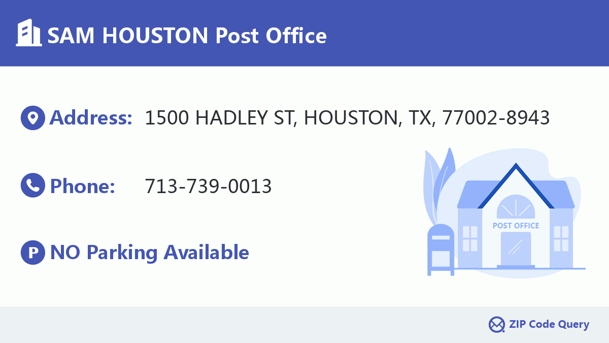 Post Office:SAM HOUSTON