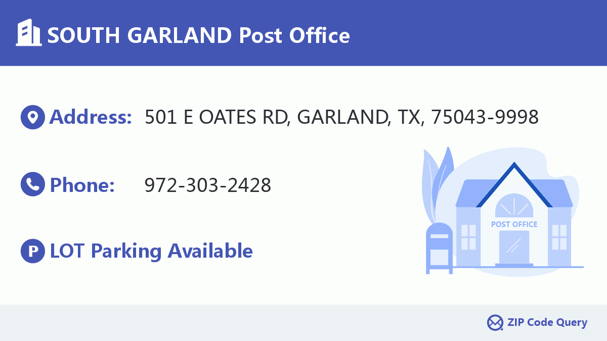 Post Office:SOUTH GARLAND