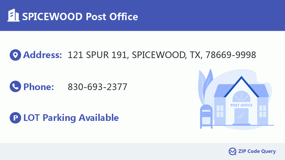 Post Office:SPICEWOOD