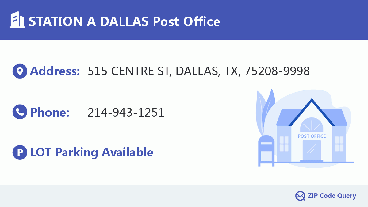 Post Office:STATION A DALLAS