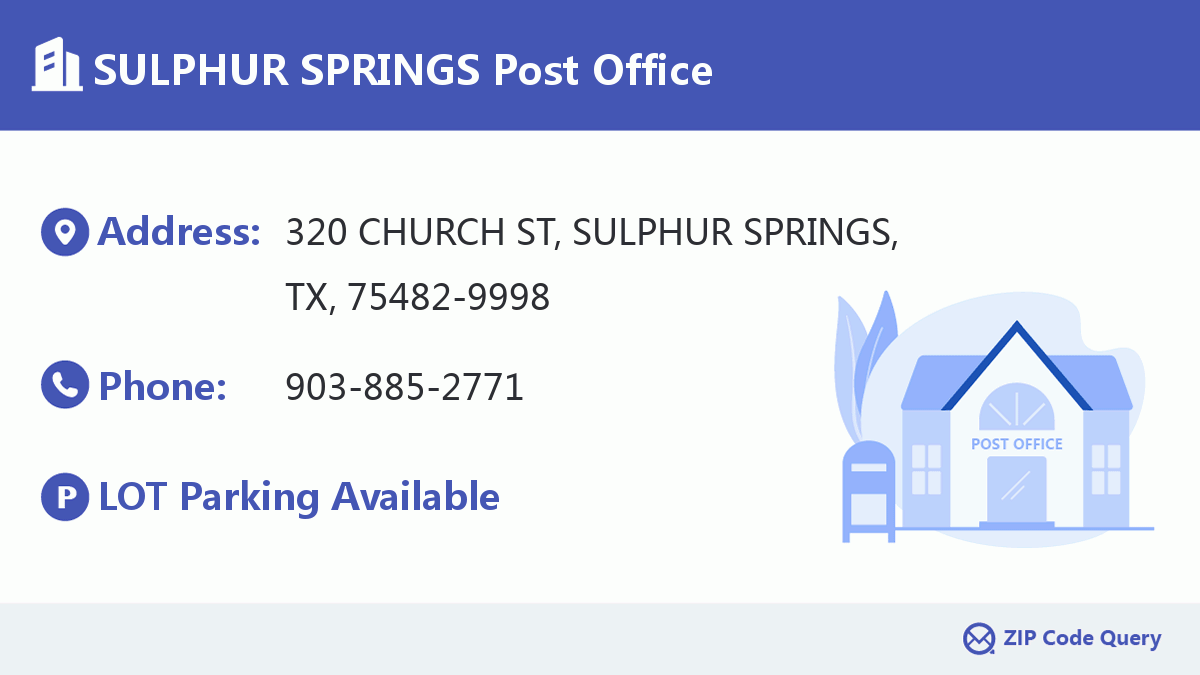 Post Office:SULPHUR SPRINGS