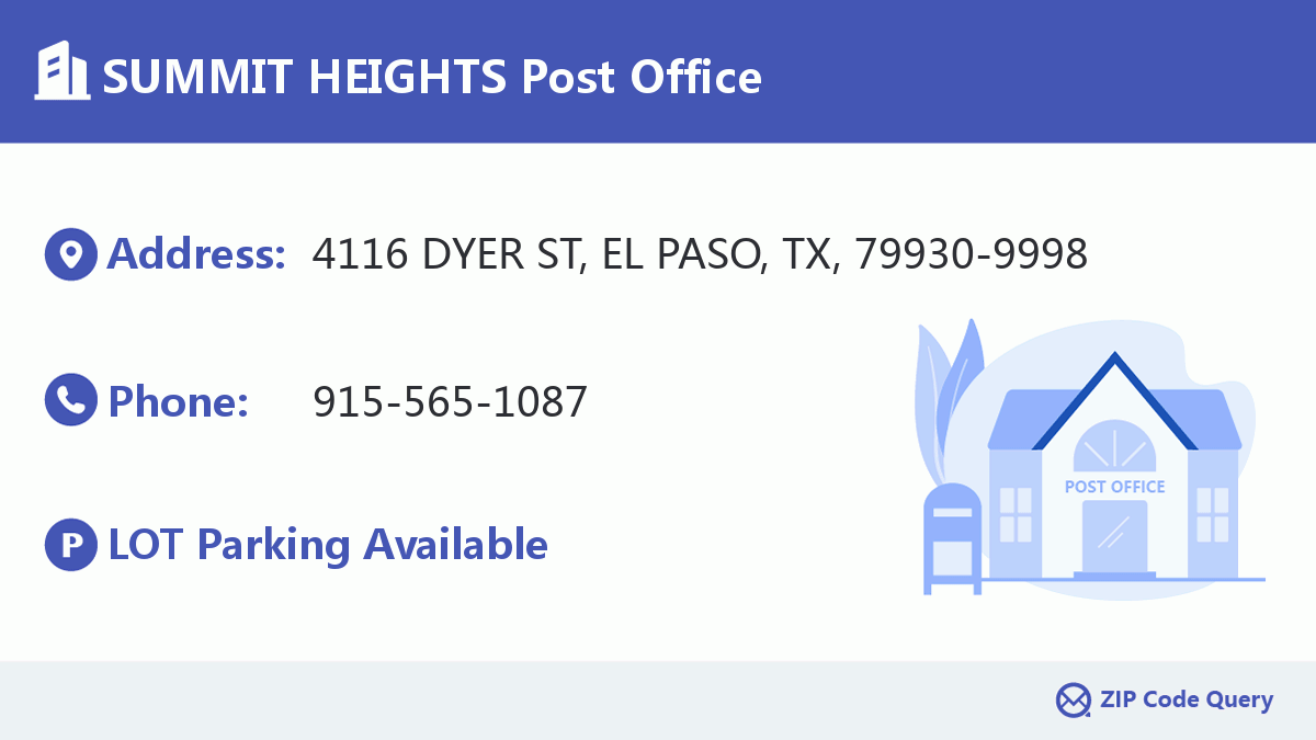 Post Office:SUMMIT HEIGHTS