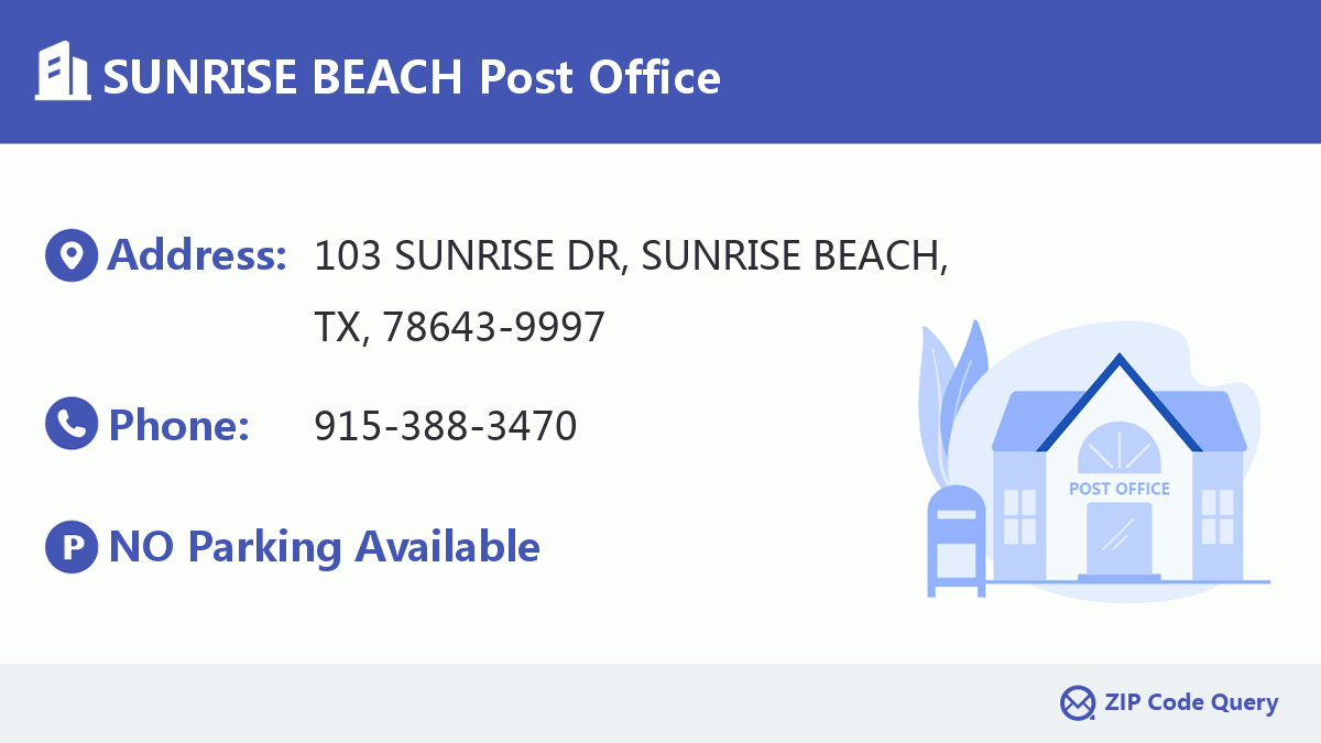 Post Office:SUNRISE BEACH