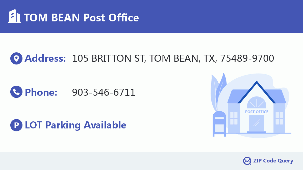 Post Office:TOM BEAN