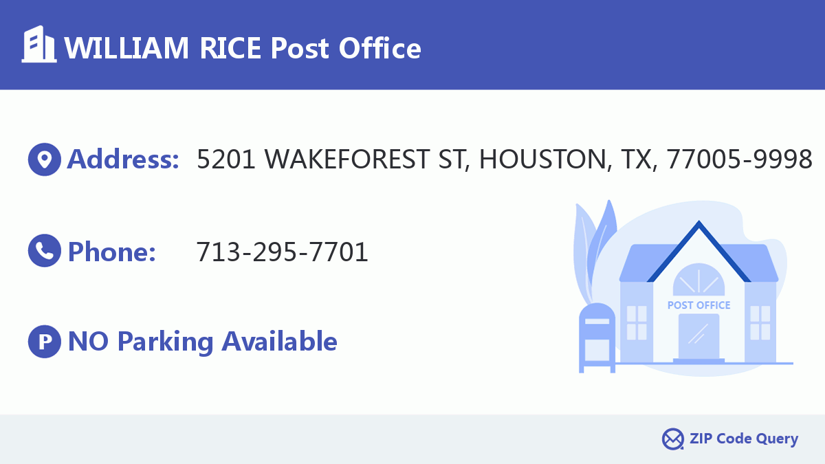 Post Office:WILLIAM RICE